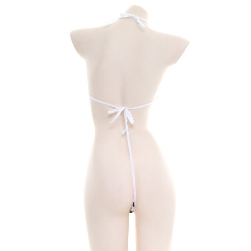 Cow Halter Bikini Lingerie Set