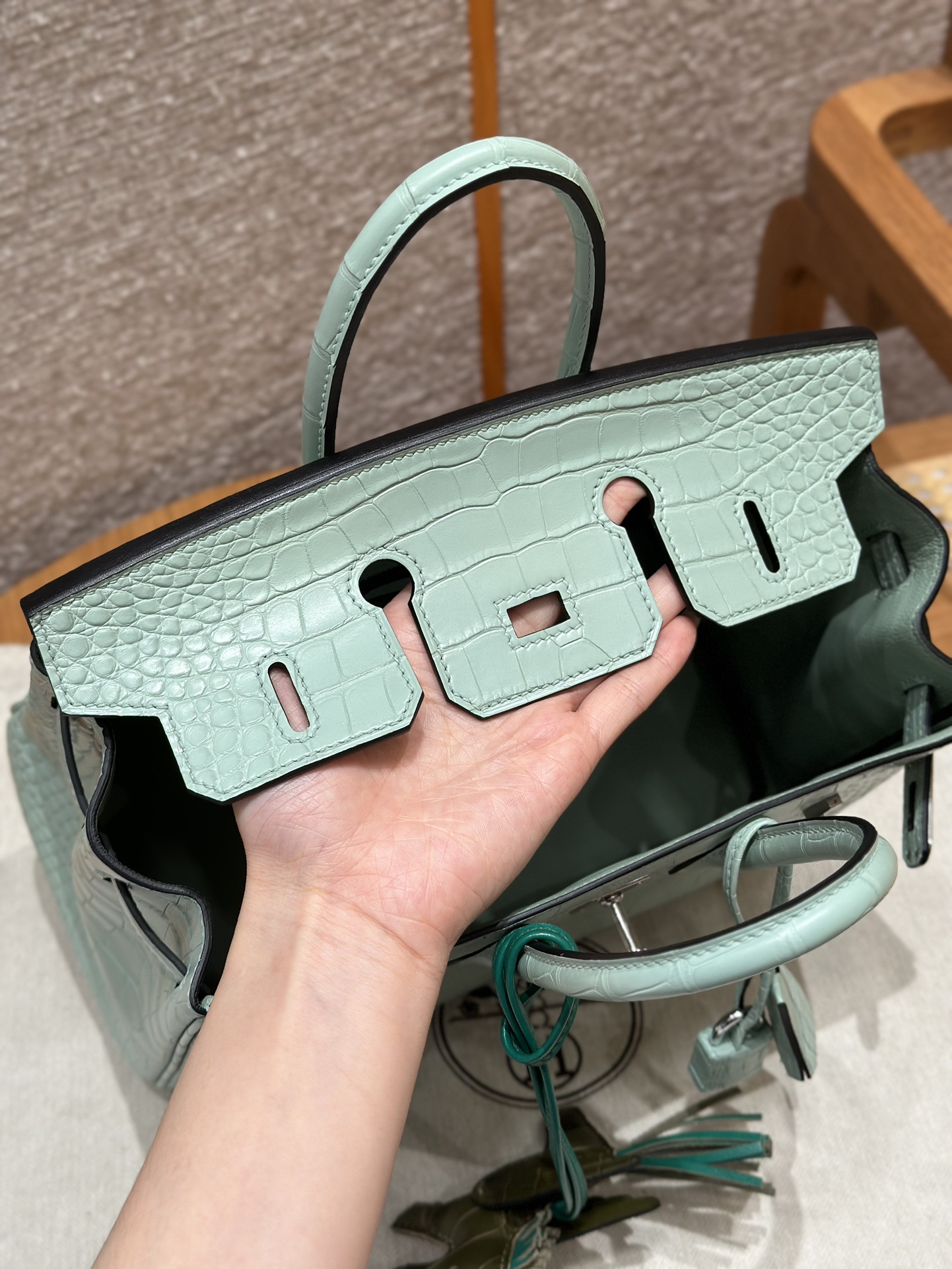 Hermes Birkin 6W Menthe Handbag (Handmade to Order)