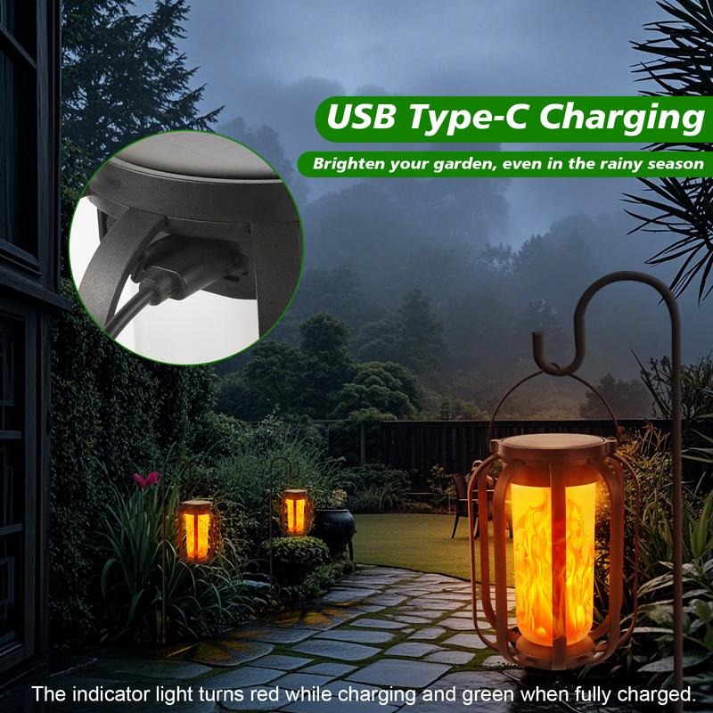 💥ON SALE💥Upgraded Solar/Rechargeable lantern outdoor light with base