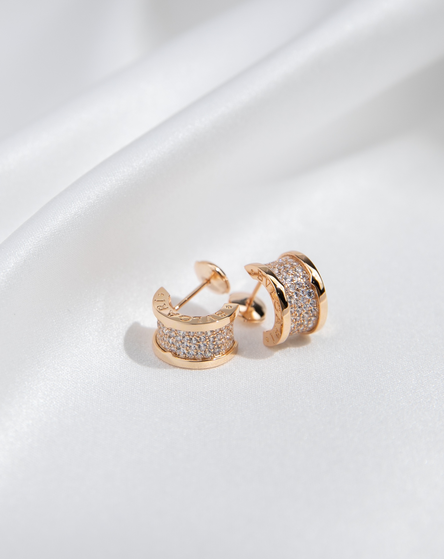 Bulgari Full Diamond Waist Earrings