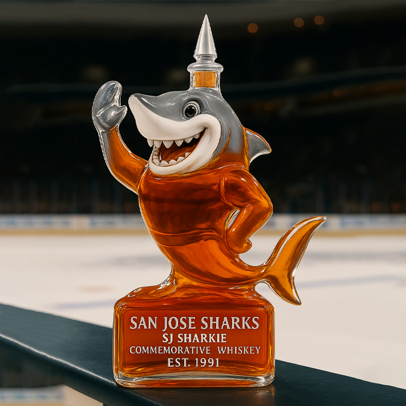 San Jose Sharks whiskey bottle