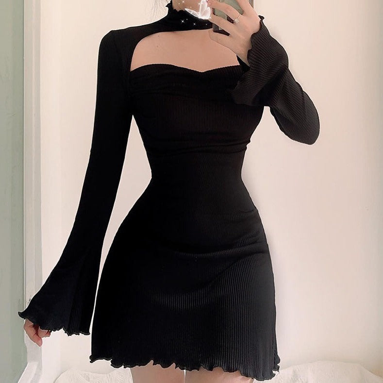 American-Inspired Women's Cut-out Neck Dress