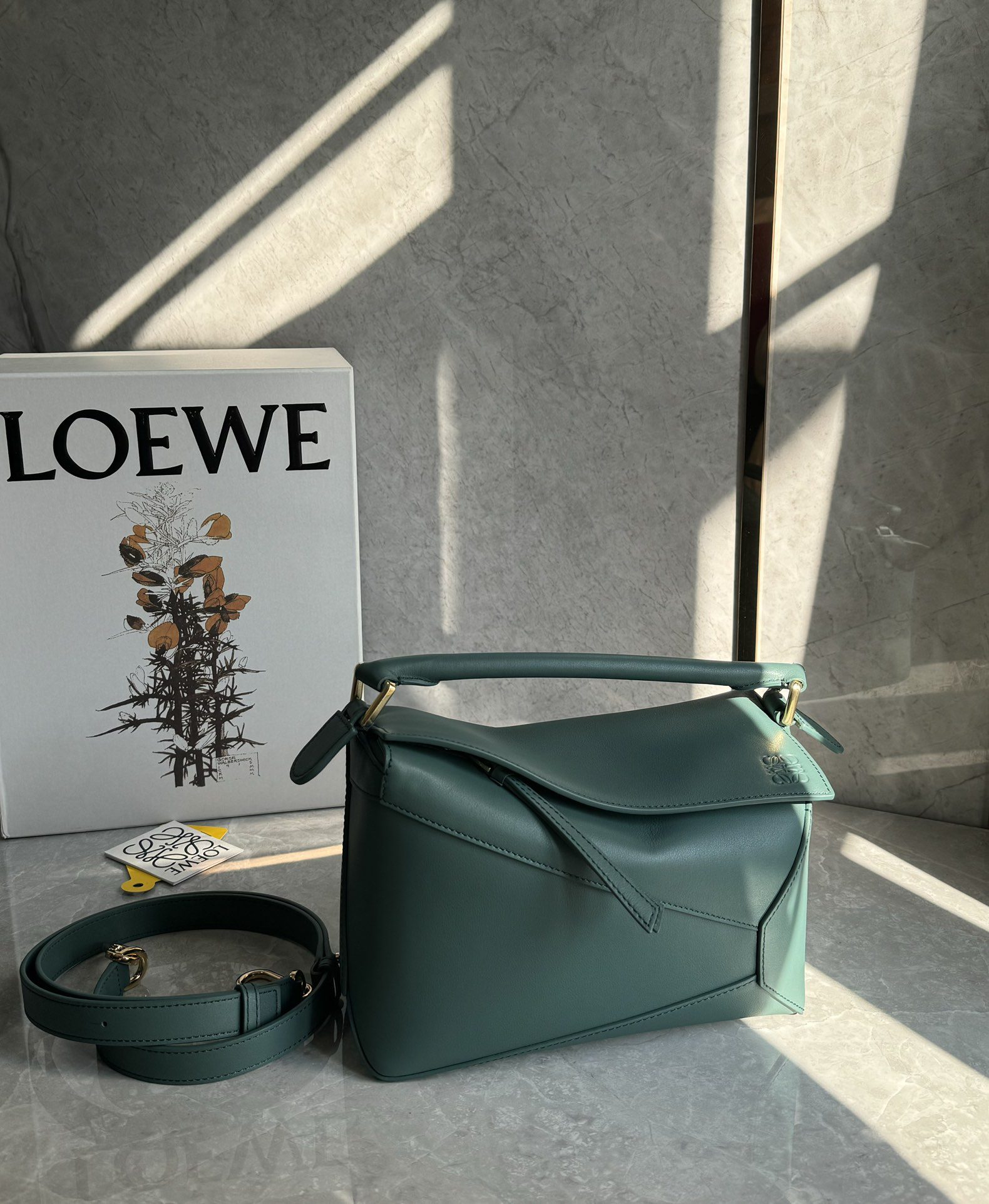 Loewe suede colorblocked zzle bag 0681