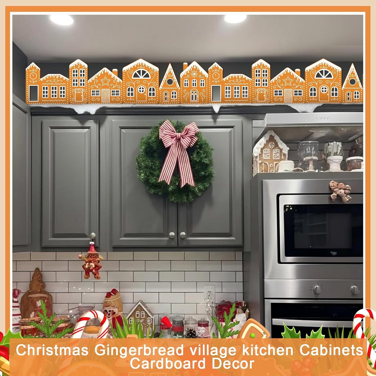 🎄2025 Christmas On Sale✨Christmas Gingerbread House Cardboard Kit with LED Lights