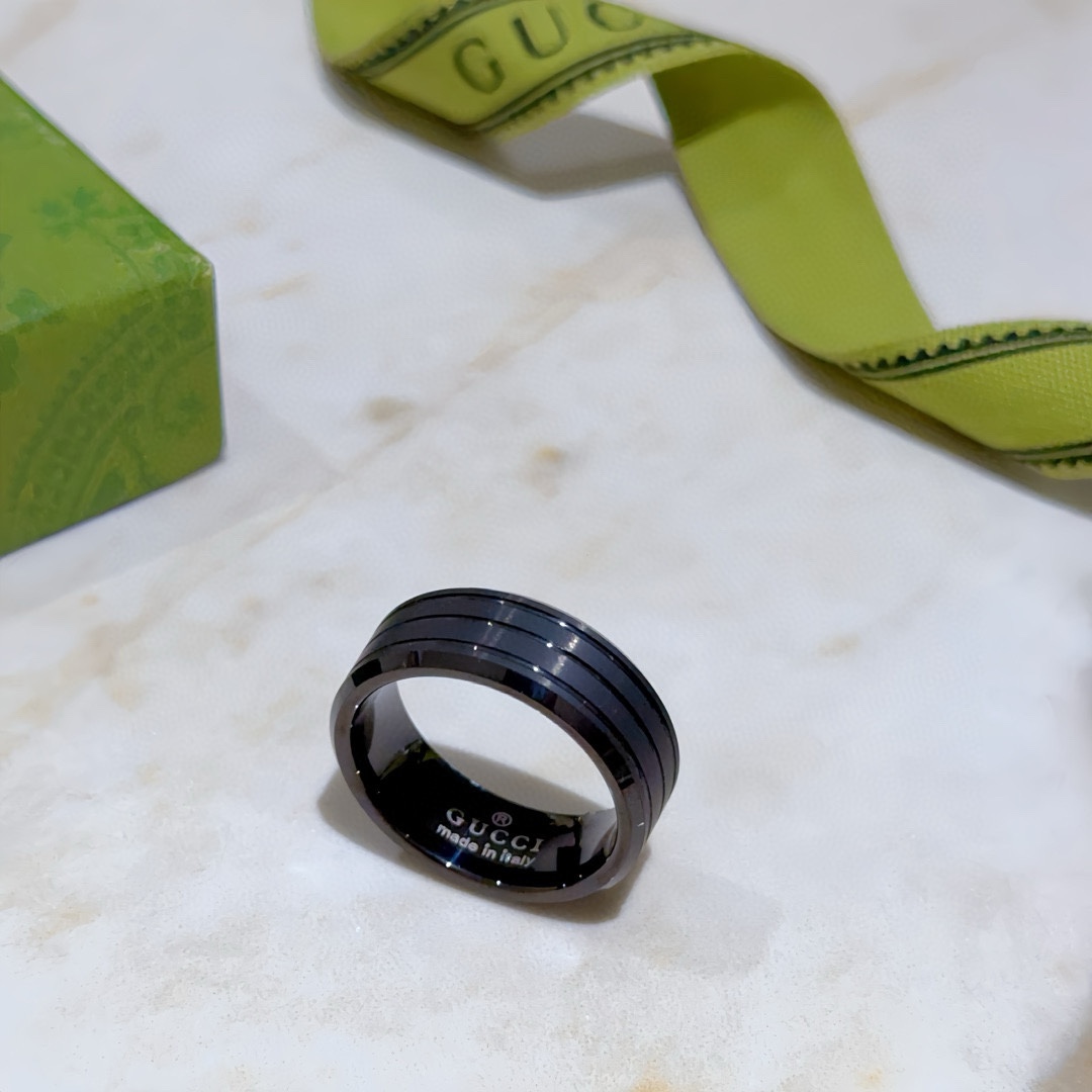 Gucci Black Line Ring