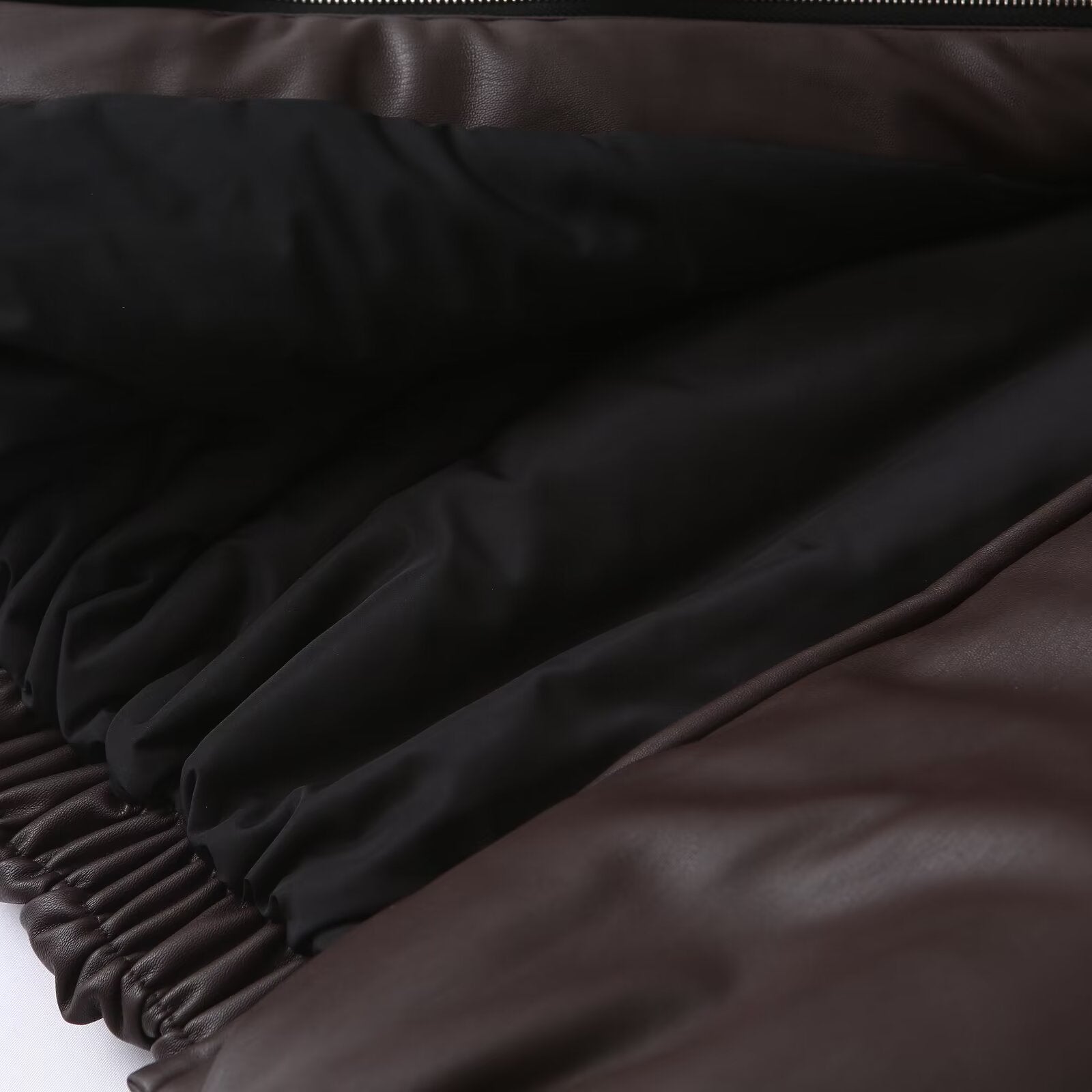 Leather Coat Women Autumn Winter Minimalist Locomotive Trendy Wide Shoulder High End Jacket Jacket