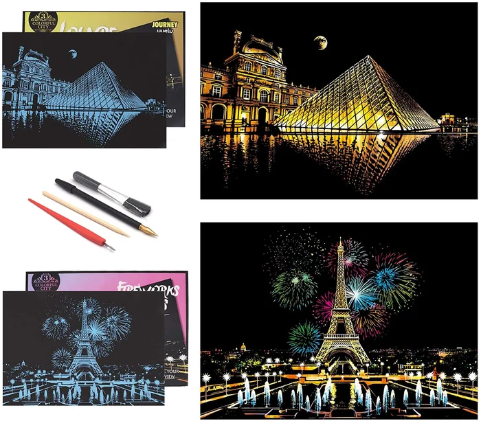 (🔥Last Day Promotion-SAVE 50% OFF) DIY Scratchboard Painting Kit-BUY 3 FREE SHIPPING