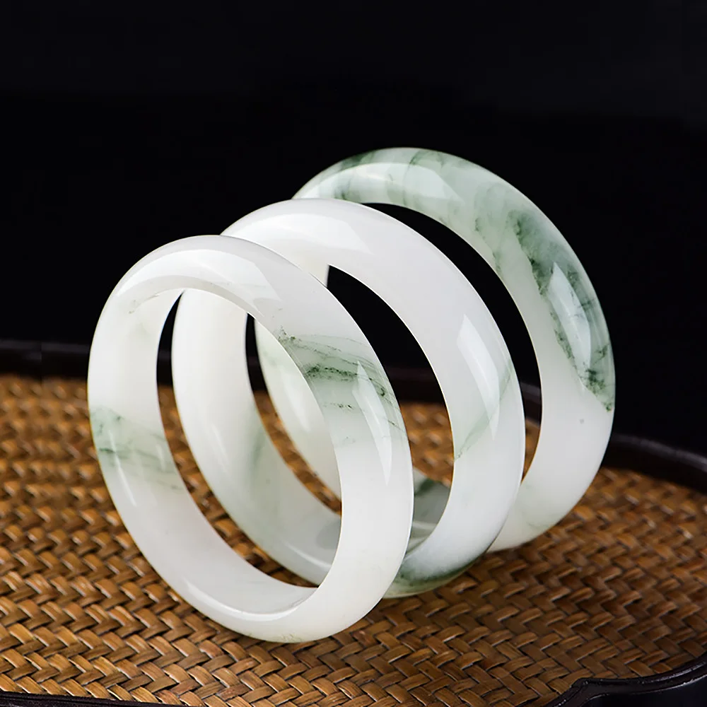 Golden Silk Jade Bangle For Women Natural Chalcedony Men's Bracelet Fine Jewelry Fashion Accessories Bridesmaids Gifts Wholesale