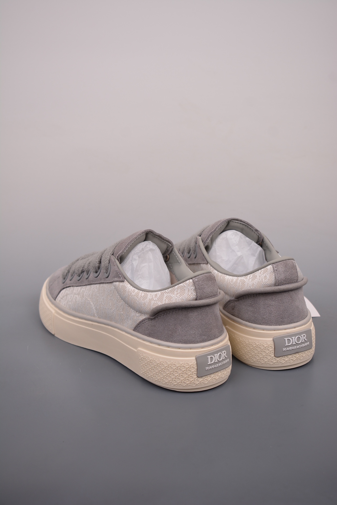 Dior B33 Low Top Sneakers Oblique dark grey off-white 3SN303ZWN_H860