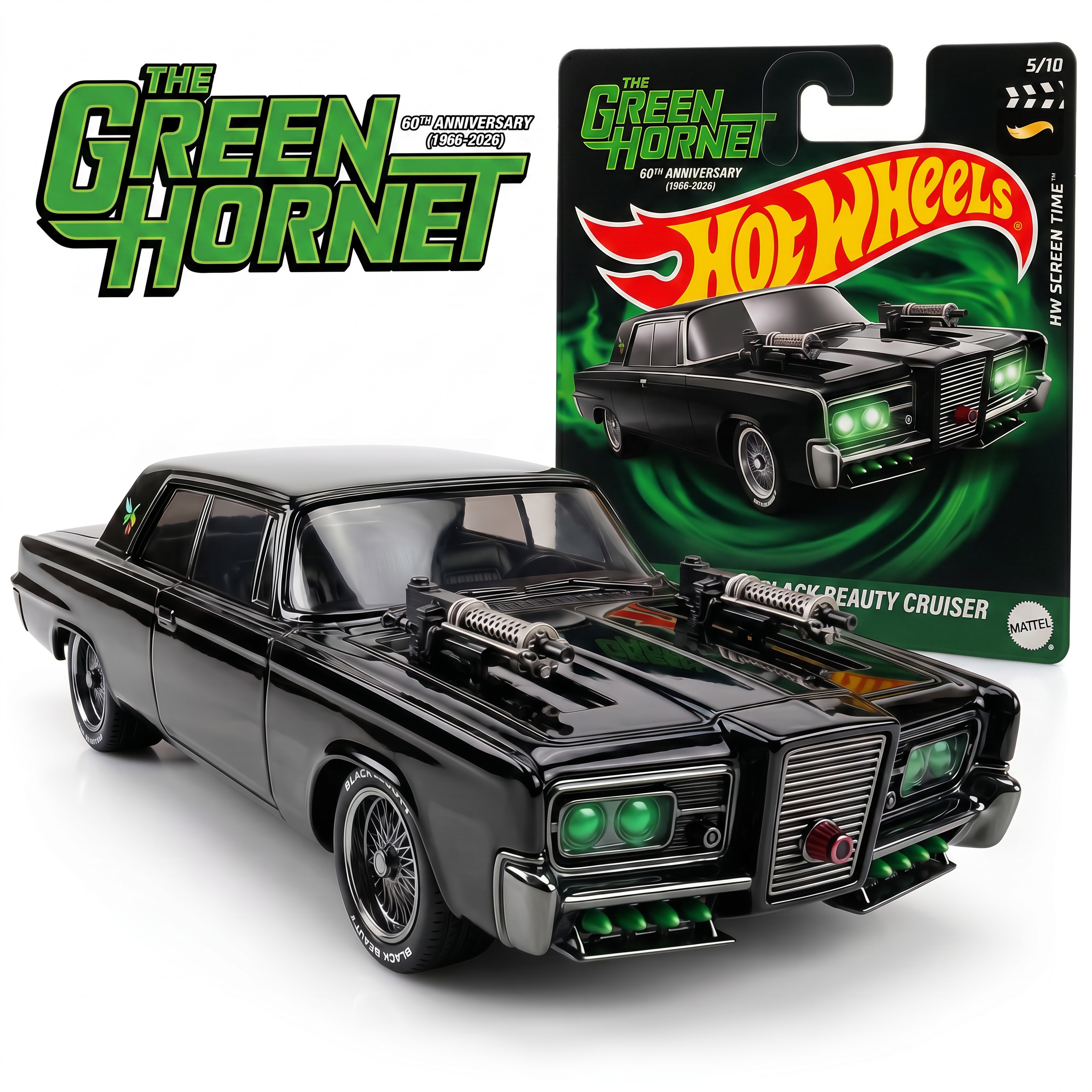 Hot Wheels 🔥The Green Hornet – 60th Anniversary Black Beauty Cruiser