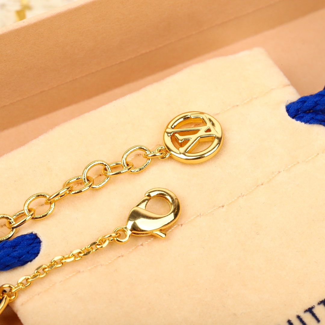 Louis Vuitton floral logo necklace