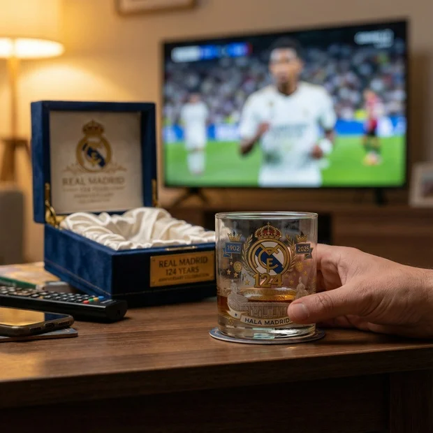 Real Madrid 124th Anniversary Limited Edition Whiskey Glass