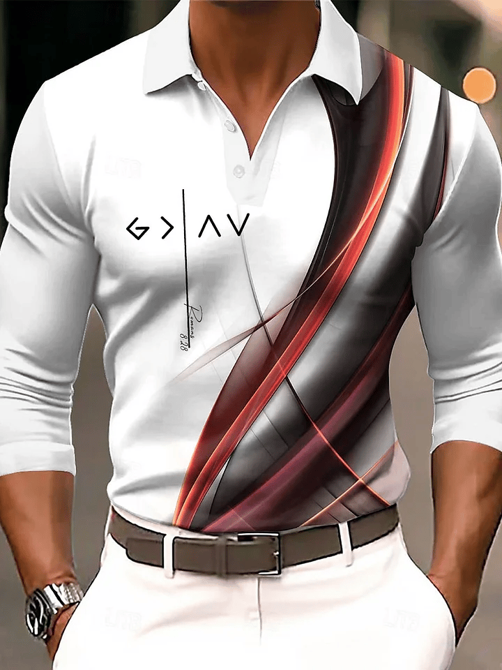 Men's Faith Long Sleeve Polo Shirt