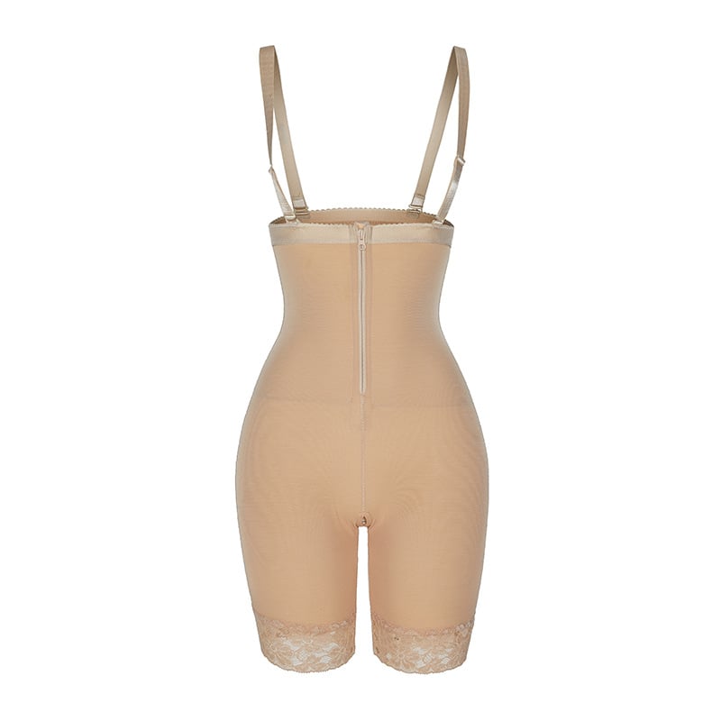 Compression Shapewear Open Bust Tummy Control with Zipper