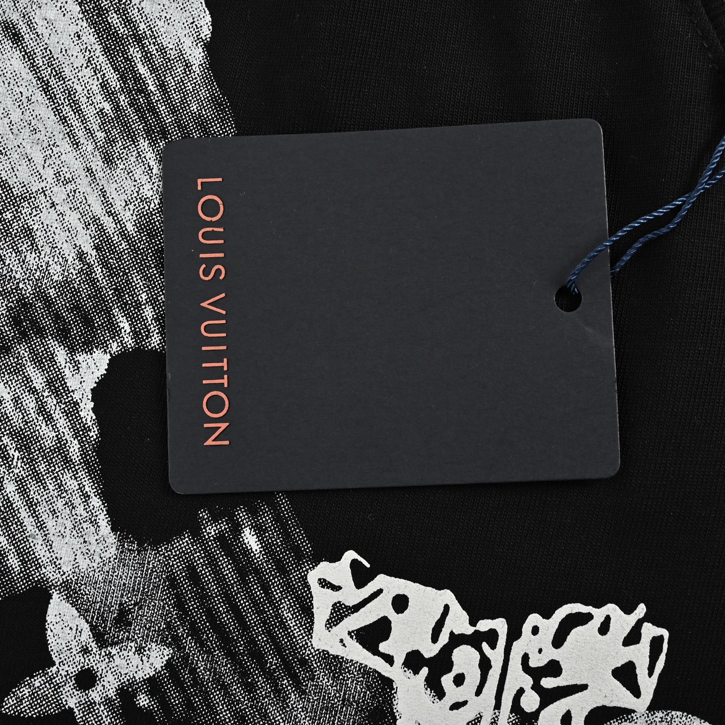 Louis Vuitton Ink Smudge Letter Printed Short Sleeves