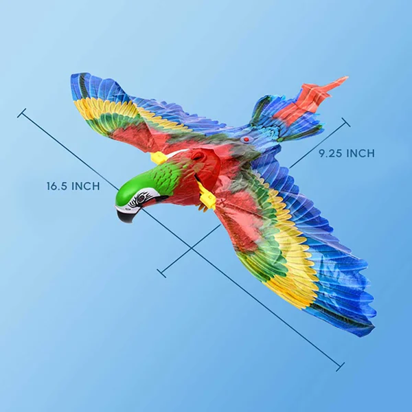 Waggfluence Bird Simulation Interactive Hanging Parrot/Eagle Flying Toy for Cats