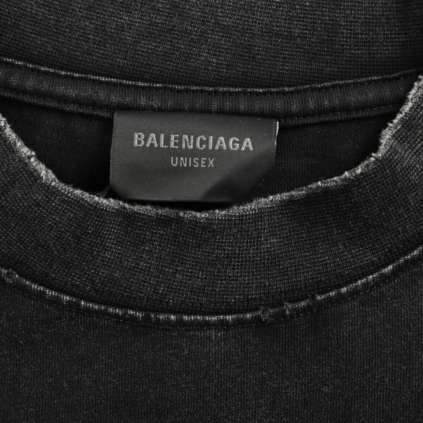 Balenciaga 25ss Valentine's Day limited edition heart letter ripped washed short sleeves