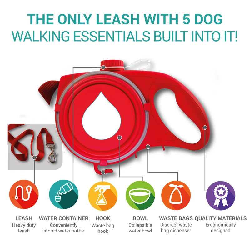 🔥Last Day Promotion 50% OFF - PETGEAR ESSENTIALS:5 in 1 Dog Leash