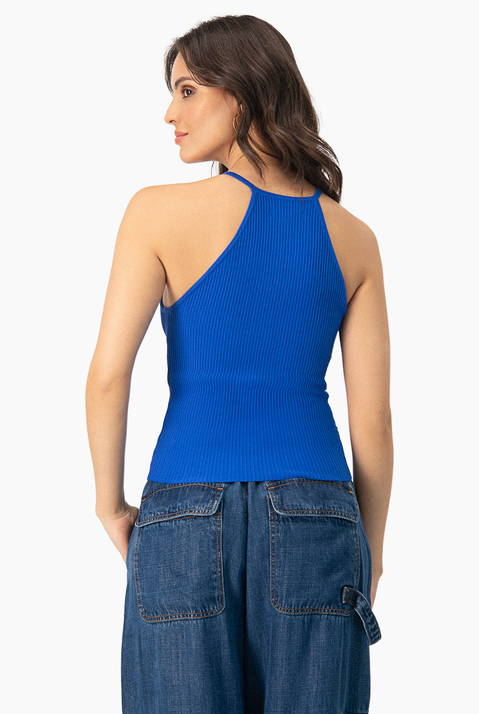 Slim Top Halter Rib