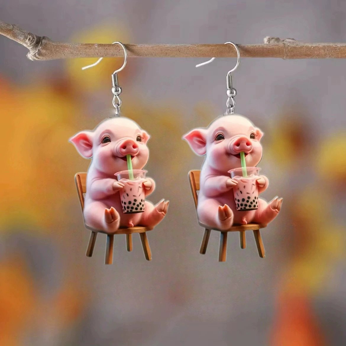 🐷Adorable Pink Pig Earrings