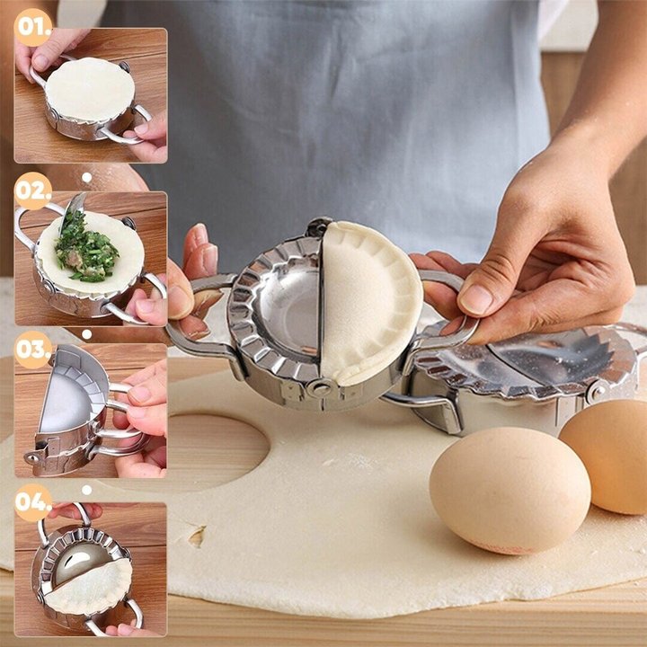 (🎇New Year Hot Sale)Stainless Steel Dumpling Mould Kit(SET OF 2PCS)-BUY 3 SETS  FREE SHIPPING