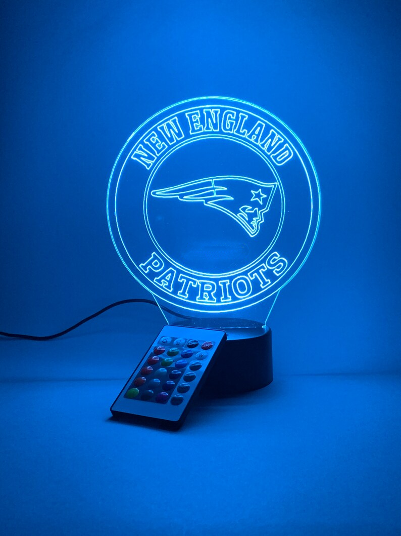 NEW ENGLAND PATRIOTS 3D LAMP PERSONALIZED