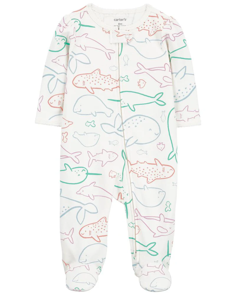 Carter's Whale Zip-Up Sleep and Play