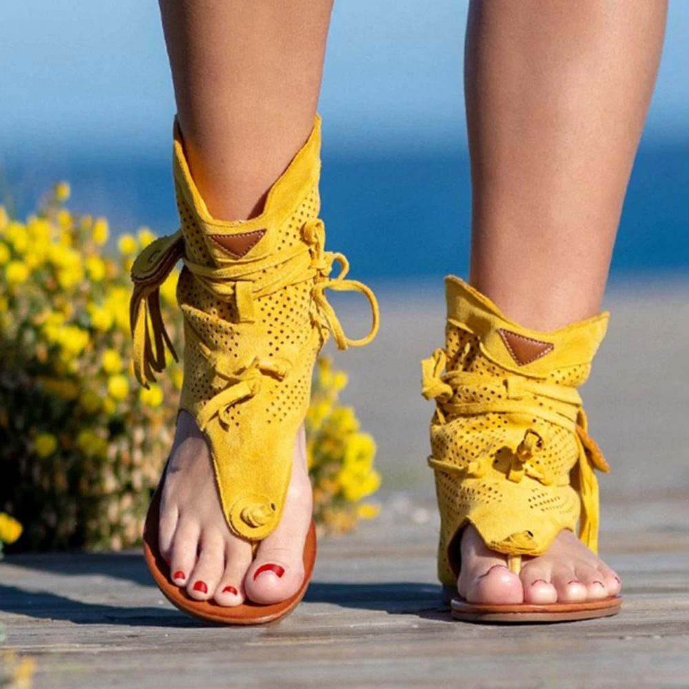 ❤️Mother's Day Sale 50% OFF❤️Women's BohemianFringed Toe Flat Sandals