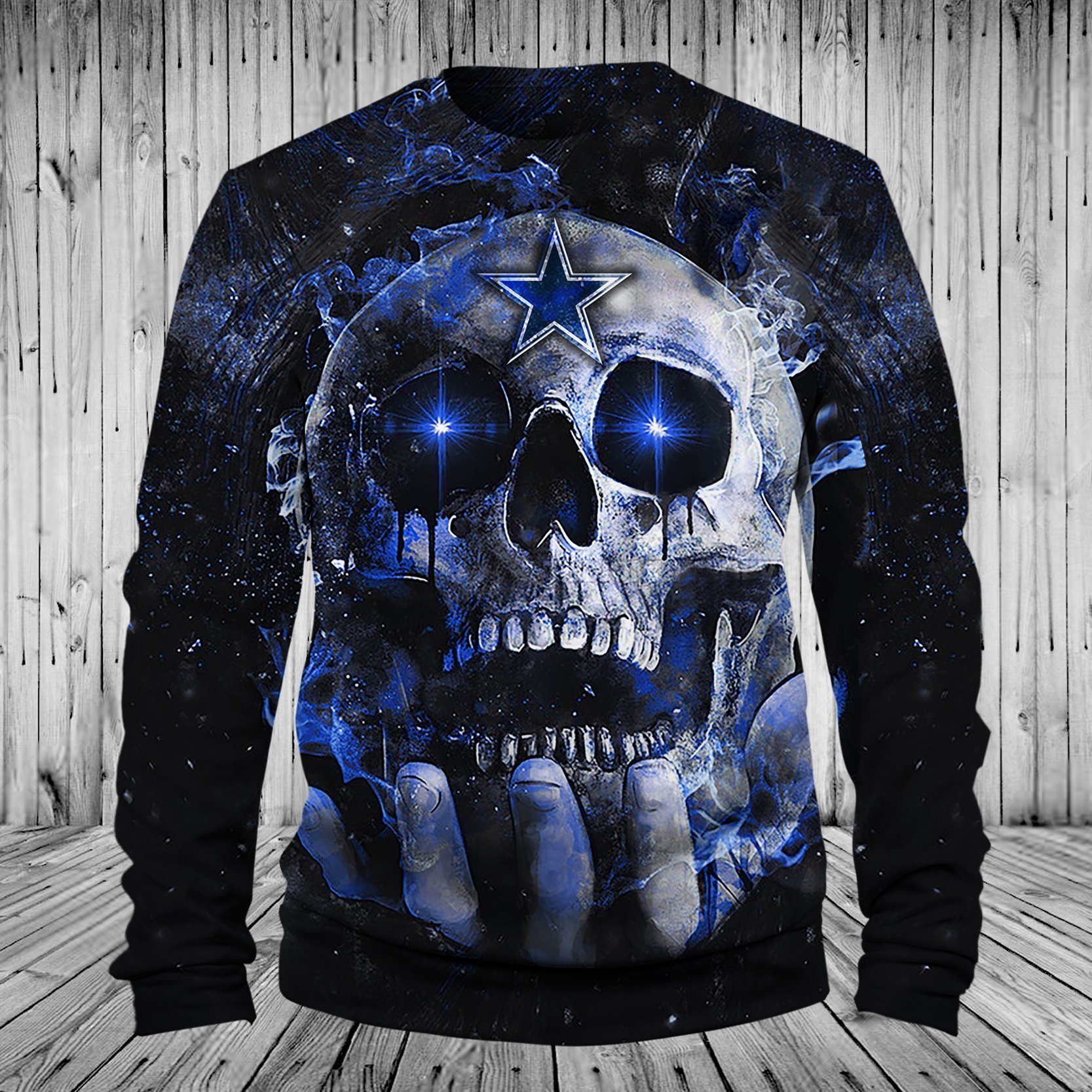 COWBOYS HOODIE 3D SKULL 63