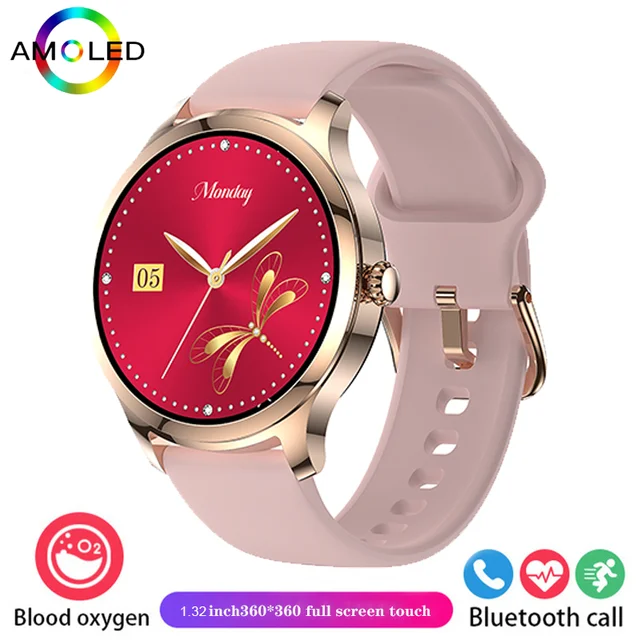 YPAY 2023 Women's Smartwatch Waterproof Sports Watch Bluetooth Talk 1.32-inch Full screen Touch Smartwatch for Huawei Xiaomi