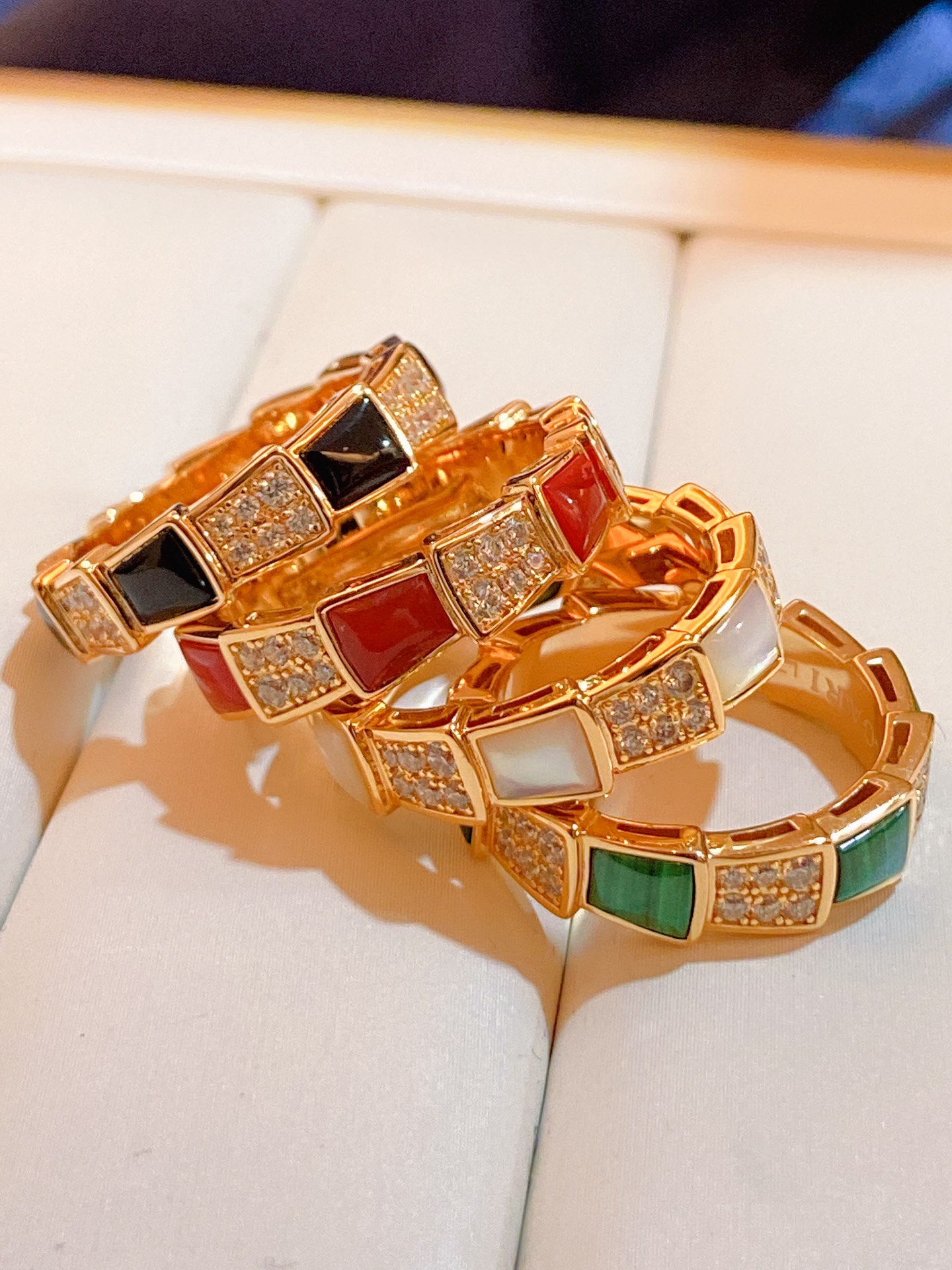 Bulgari White Mother of Pearl Ring