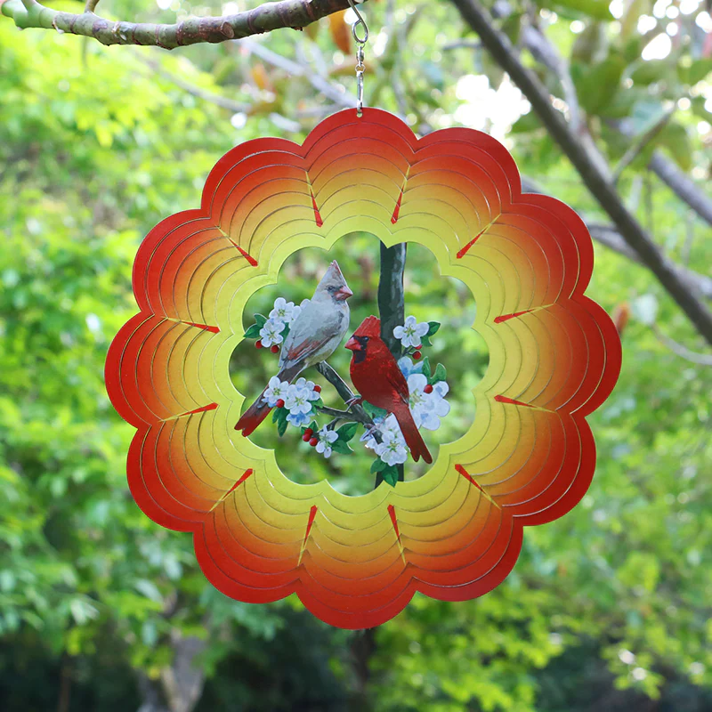 Hot New Year's Sales🔥Top Selling - 3D Garden Decorative Cardinal Wind Spinner