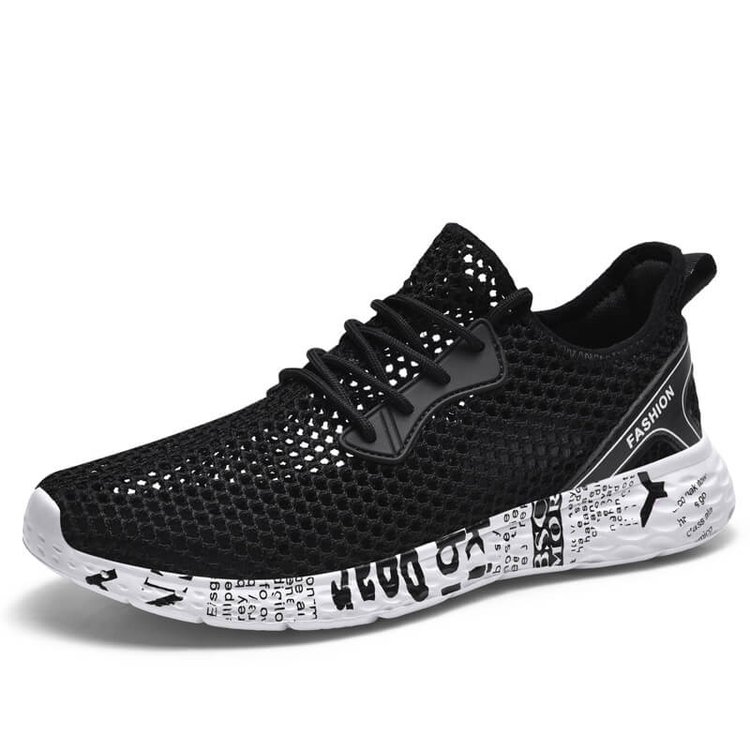 Men's Summer Graffiti Cutout Sneakers