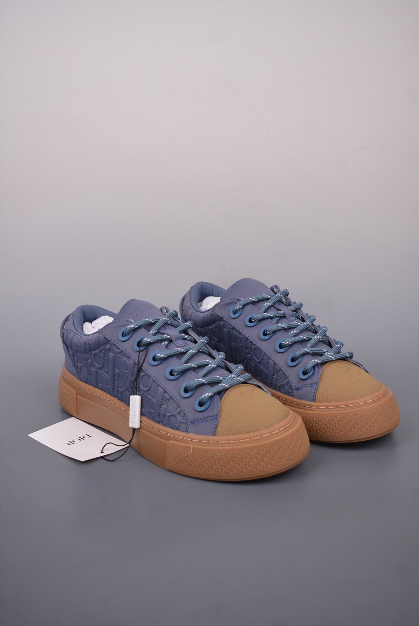 Stone Island x Dior B33 Low Top Sneakers Indigo 3SN303ZAM_H557