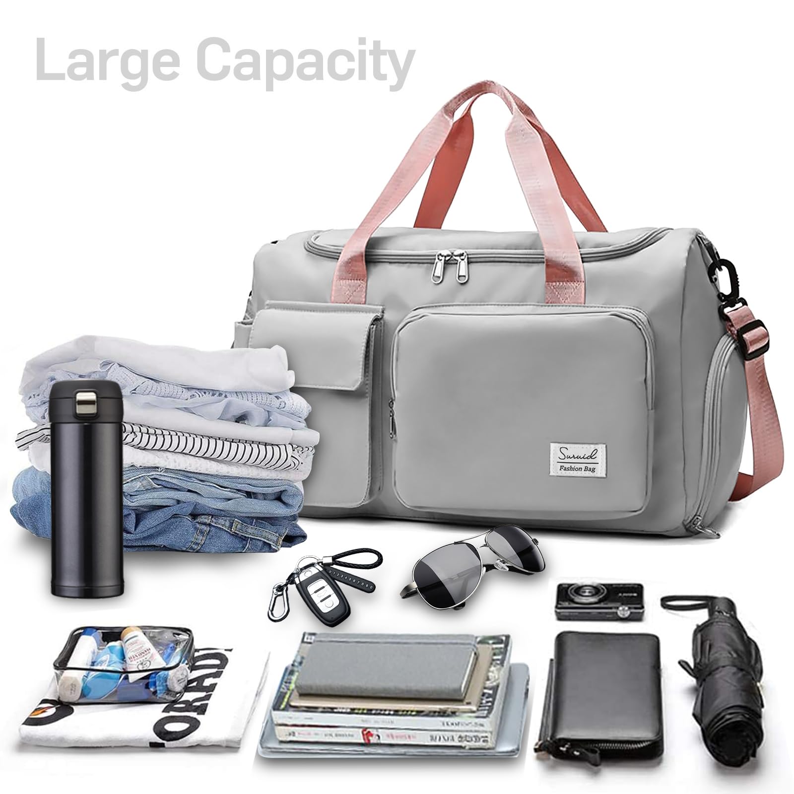 🔥Last Day 50% OFF🔥Foldable Dry Wet Separated Waterproof Travel Duffle Bag