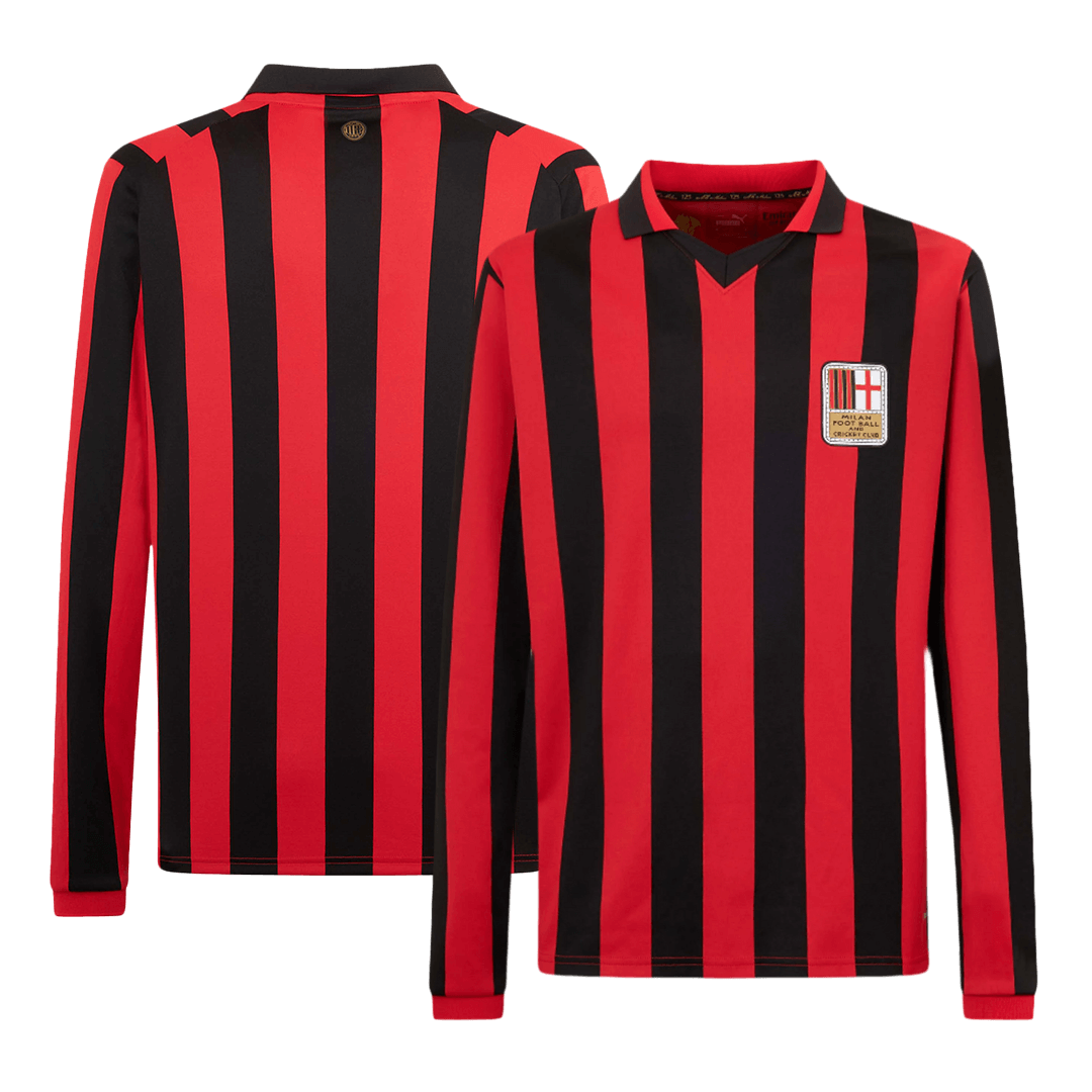 AC Milan Retro Long Sleeve Football Shirt, 125th Anniversary 2024/25