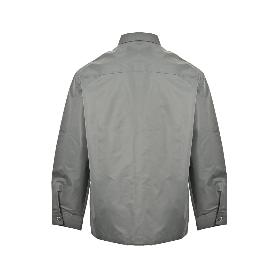 Prada 24Fw high-density triangle logo nylon shirt jacket