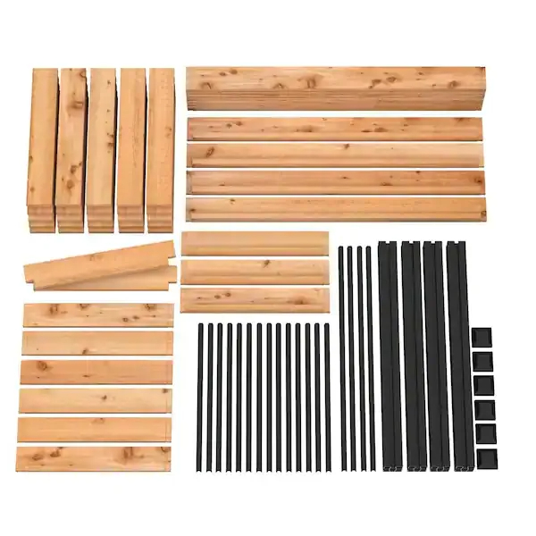 🌷2025B Clearance Sale 🔥8' X 2' x 4' Self-Watering Eco-Stained Elevated Planter Box+ Arch Trellis