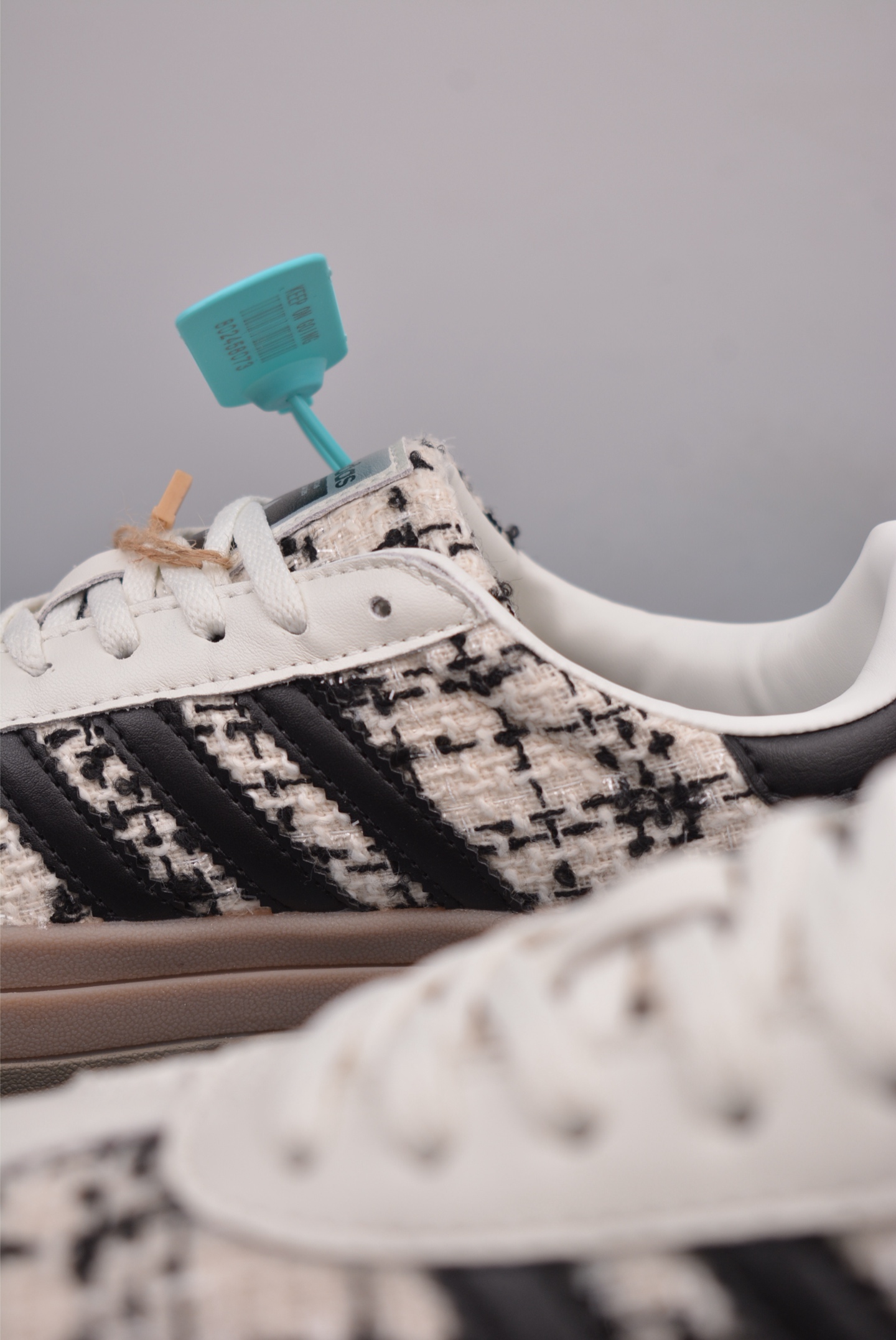 Adidas Originals Gazelle Bold W Black and White Plaid JR5673