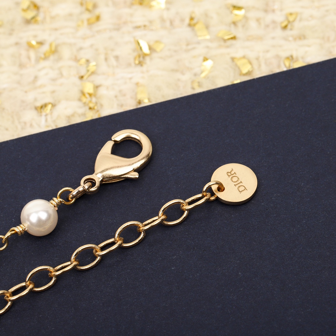 Dior Butterfly Pearl Necklace