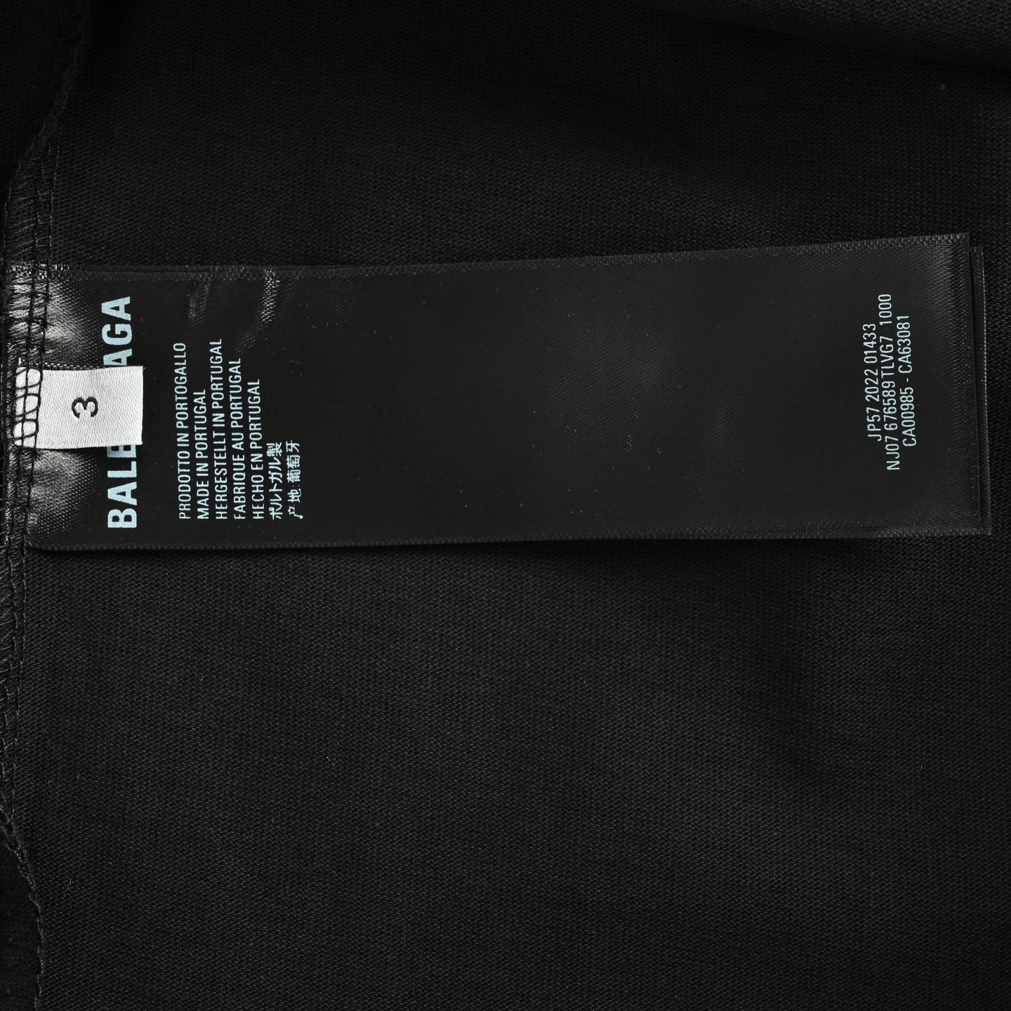 Balenciaga 25ss embroidered letter badge short sleeve
