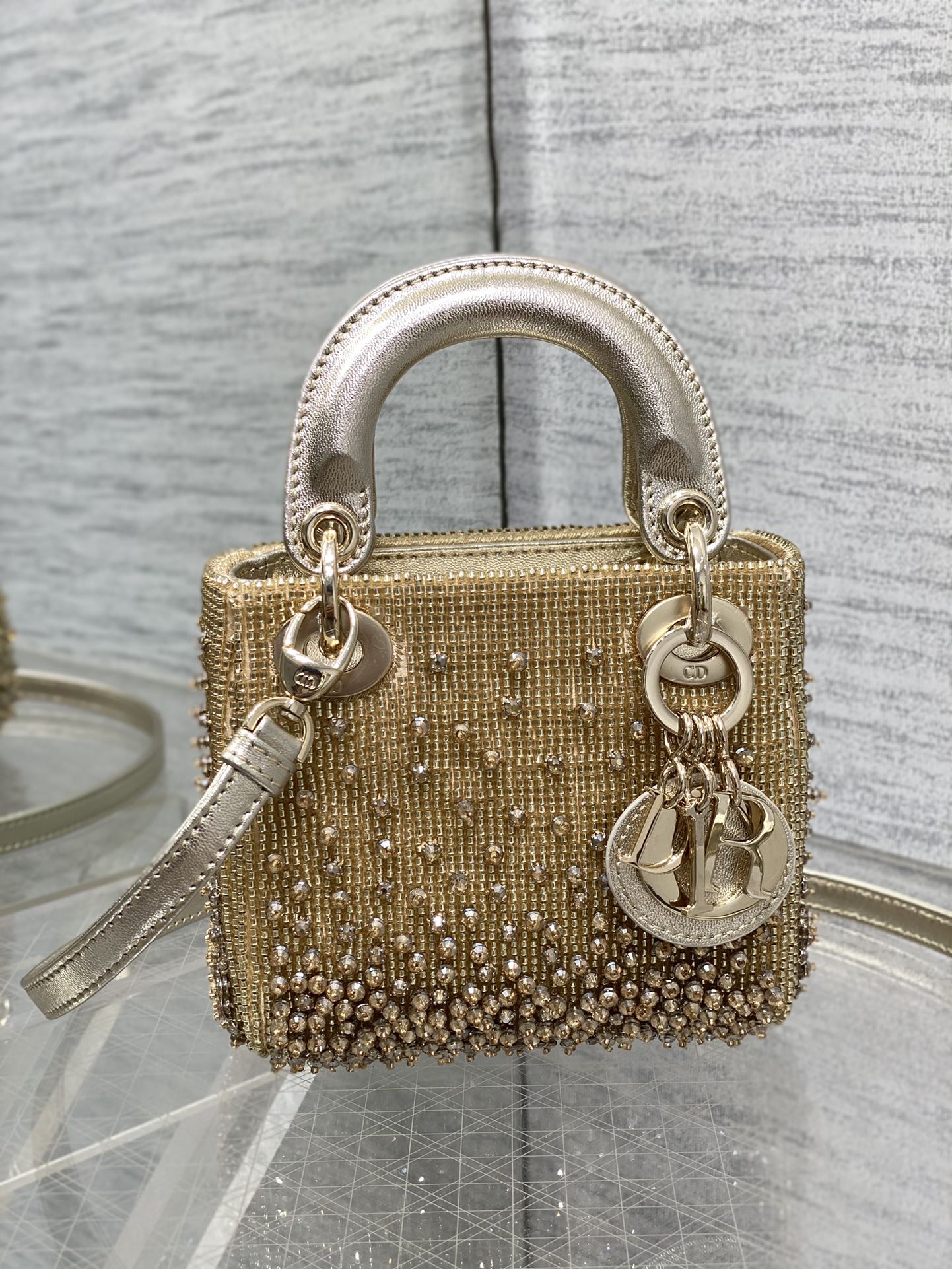 Dior Lady Limited Edition Beads Micro Series Princess Diana Bag