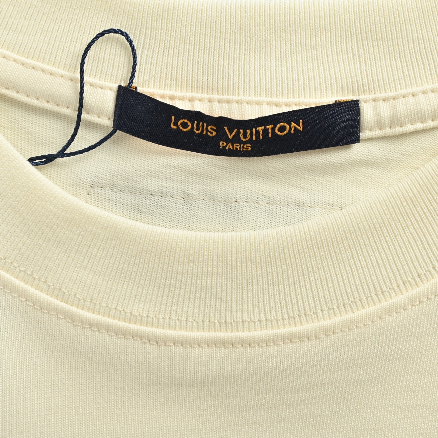 Louis Vuitton 25ss woven embroidered lettering logo short sleeve