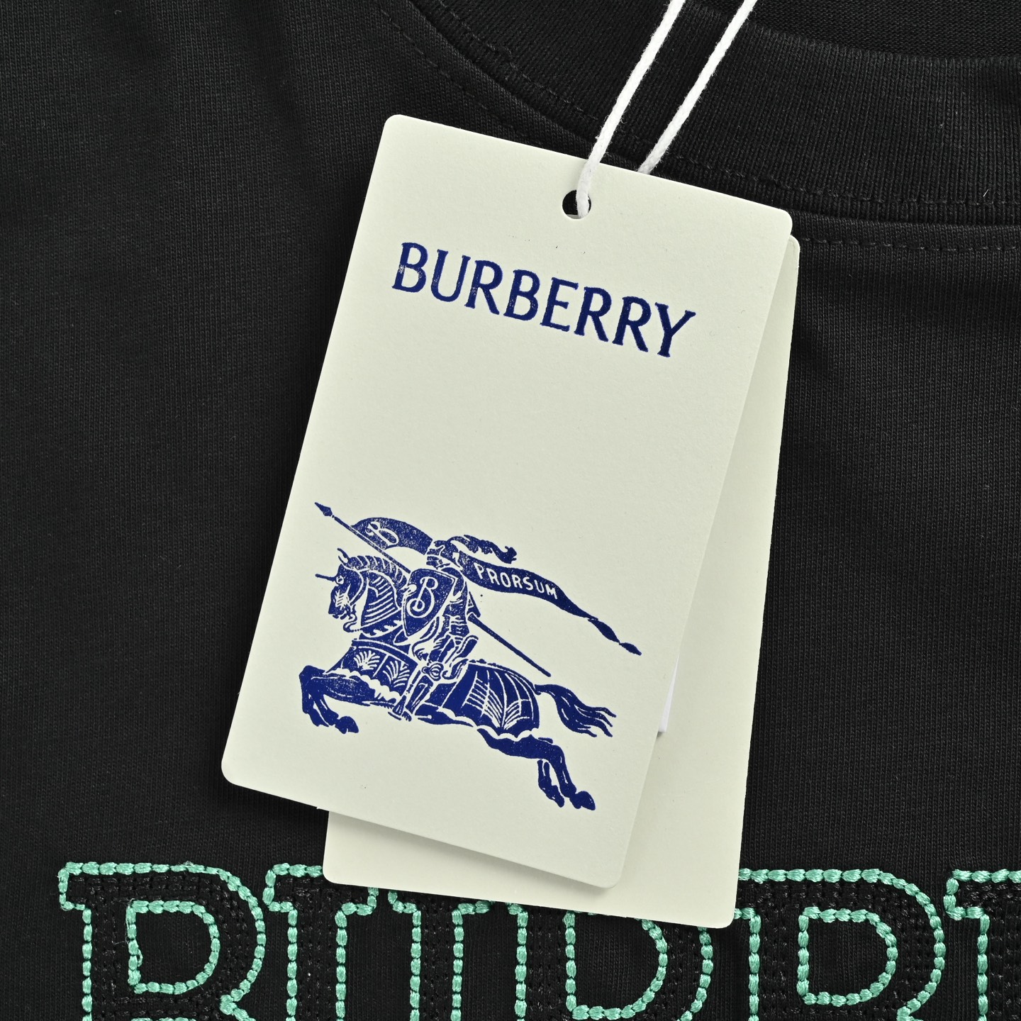 Burberry 25ss Tatami embroidered letter short sleeve