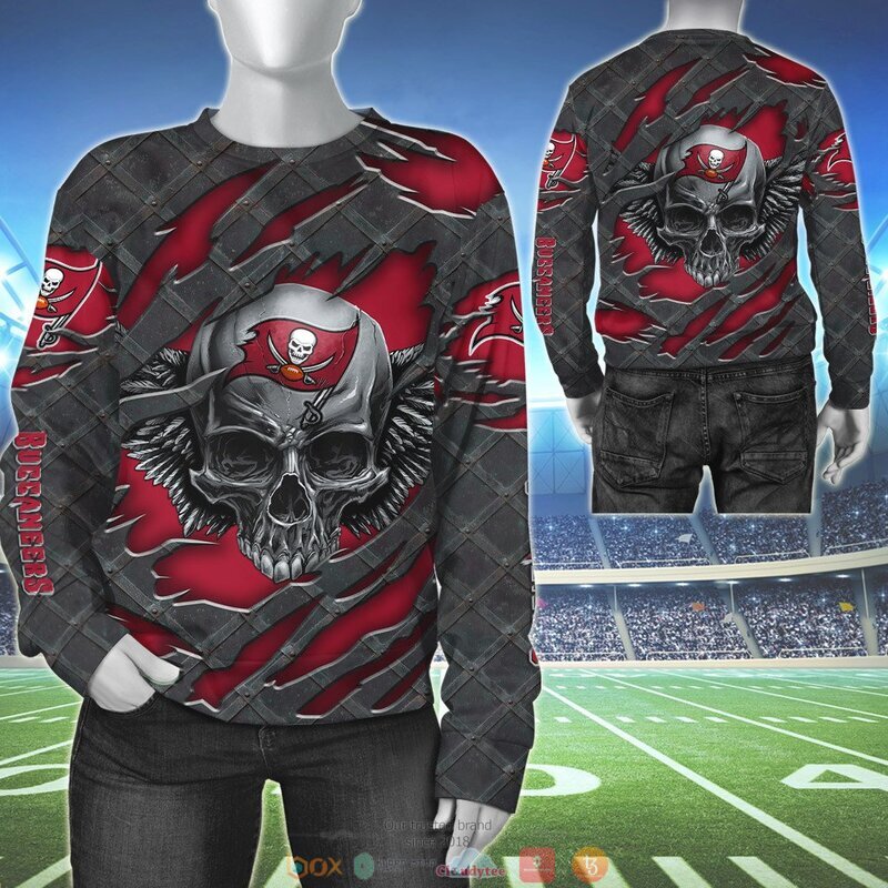 TAMPA BAY BUCCANEERS WINGS SKULL 3D HOODIE