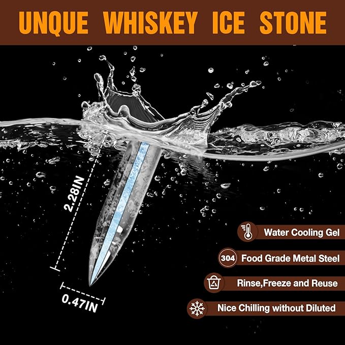 Father's Day Promotion 60% OFF 🥃 Reusable Bullet Whiskey Chilling Stones - Stainless Steel Chilling Rocks