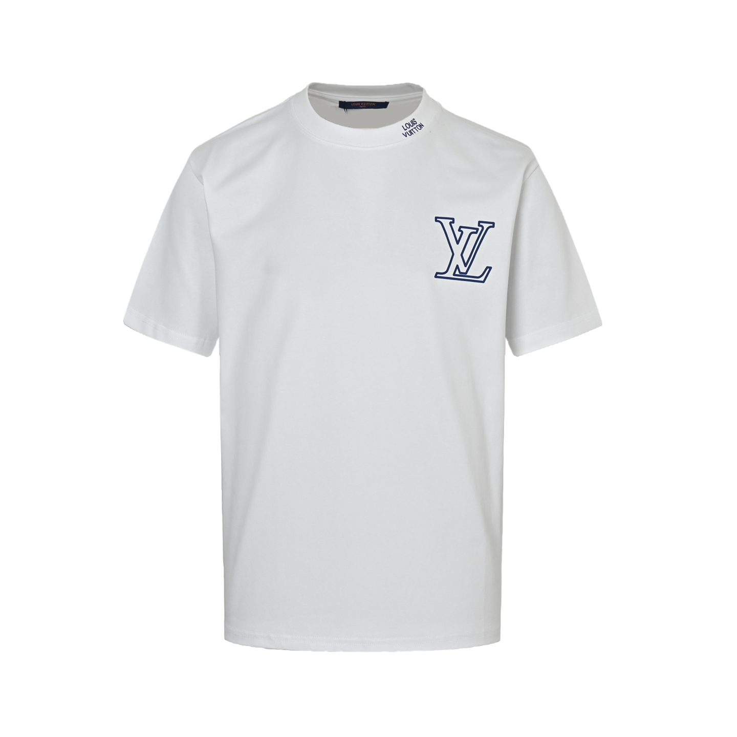 Louis Vuitton 25 blue lettering logo print short sleeves