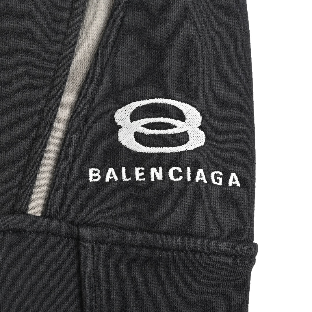 Balenciaga 24ss wasteland style double ring stitching trousers