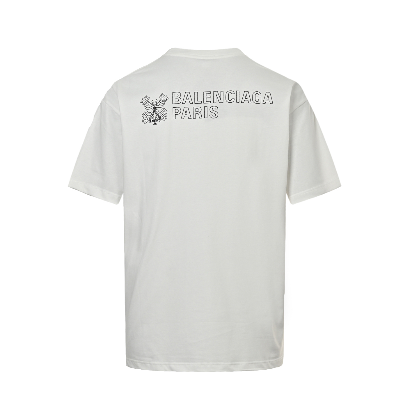 Balenciaga 25ss key badge logo print short sleeve