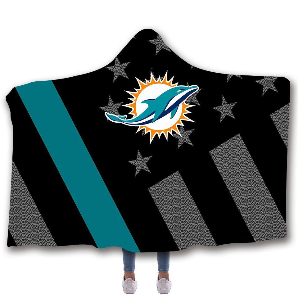 MIAMI DOLPHINS CLASSIC 3D HOODED BLANKET